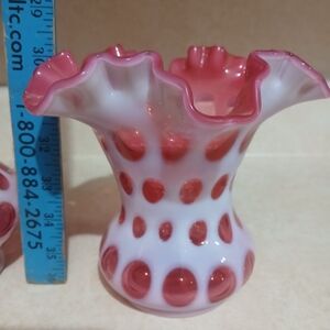 Charming Pink and White Polka Dot Vase